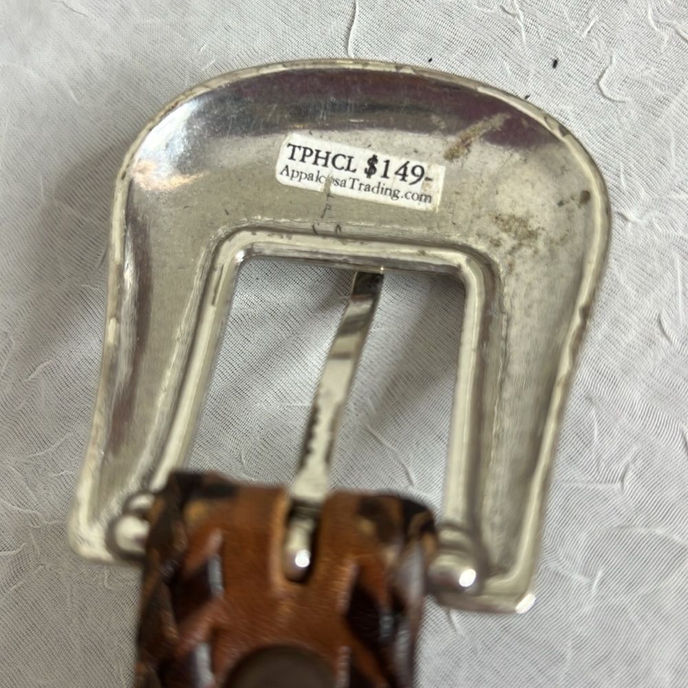 Appaloosa Hand Tooled Reversible Leather Belt Size 40 - Picture 7 of 12